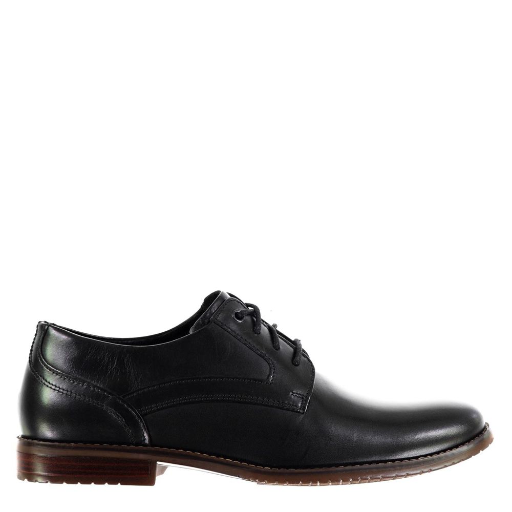 Rockport Smooth Plain - Mens Oxfords - Black - NZ (MBI-304269)